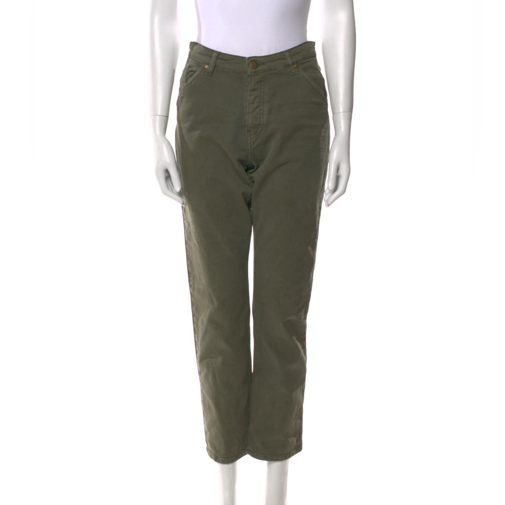 ba&sh Size 28 / 6 Olive Green High Rise Straight Leg Jeans Pants